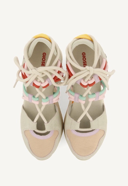 SNEAKERS ABIERTAS ATADAS PIEL LOCKE