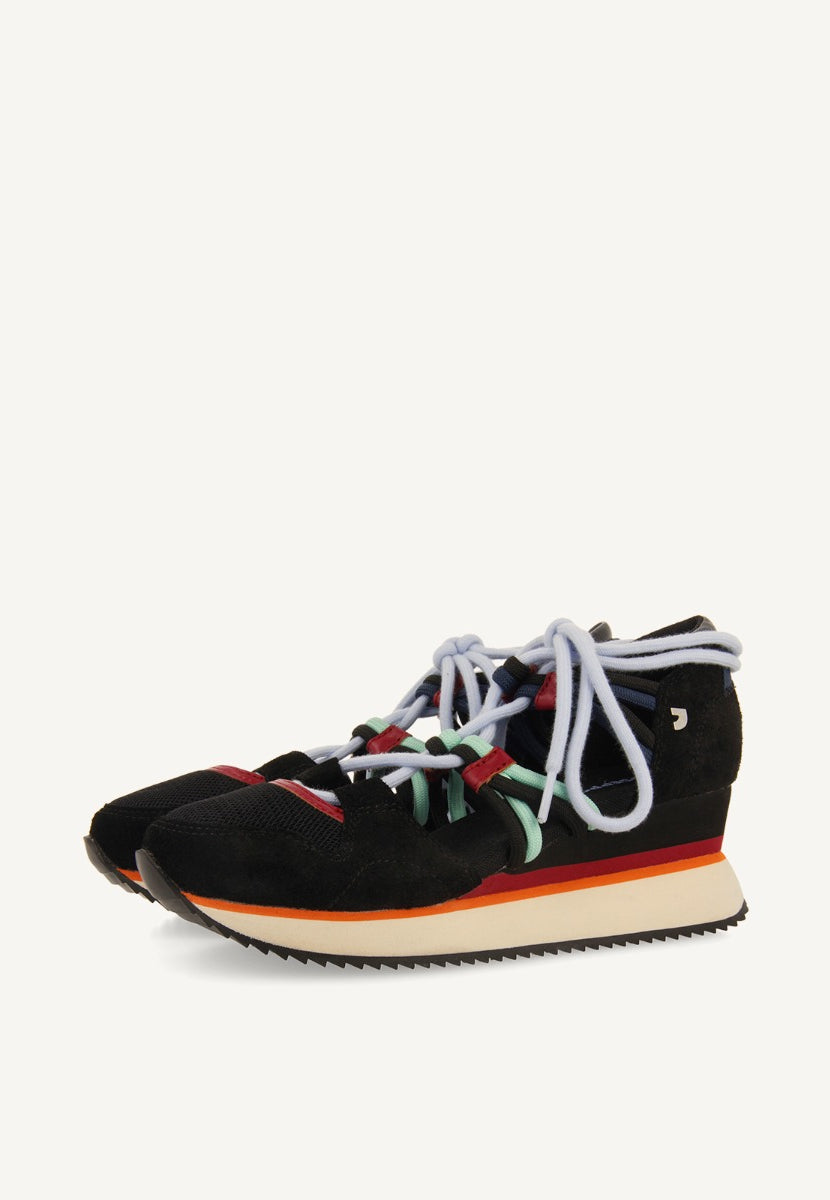 SNEAKERS ABIERTAS ATADAS PIEL LOCKE