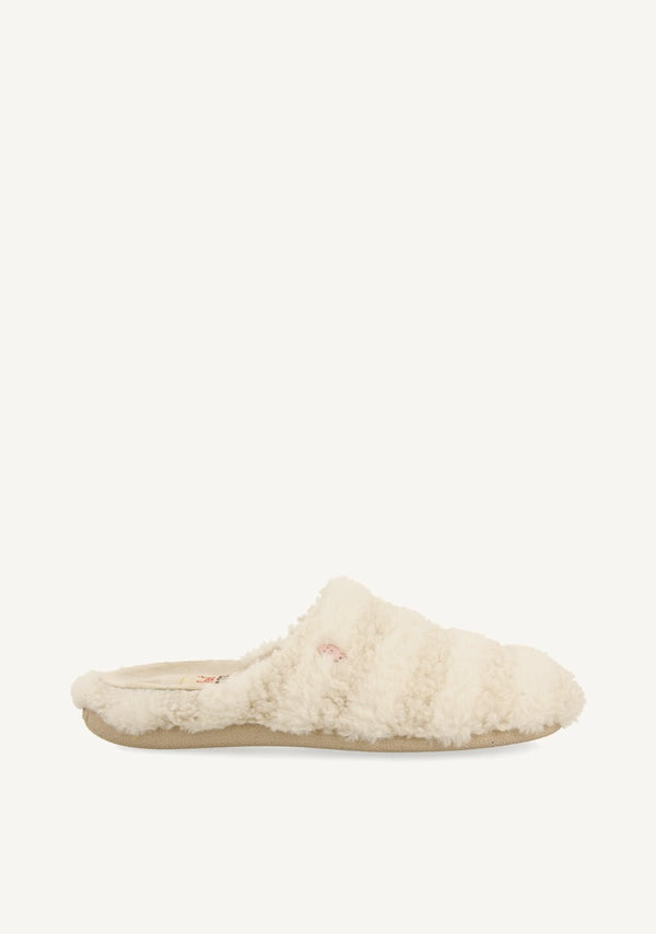CHAUSSONS À RAYURES EN PEAU DE MOUTON SKARUP