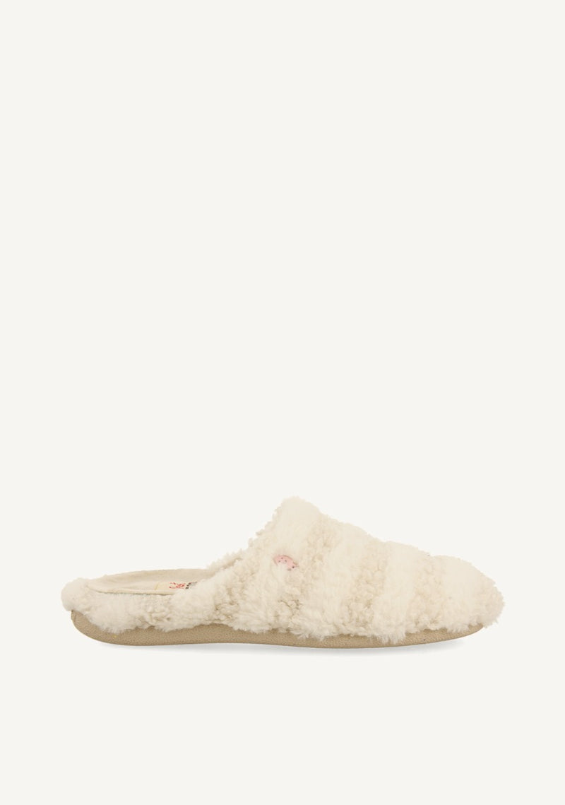 CHAUSSONS À RAYURES EN PEAU DE MOUTON SKARUP