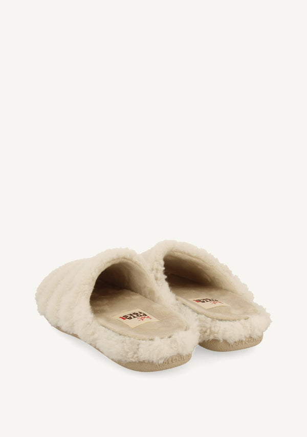 CHAUSSONS À RAYURES EN PEAU DE MOUTON SKARUP