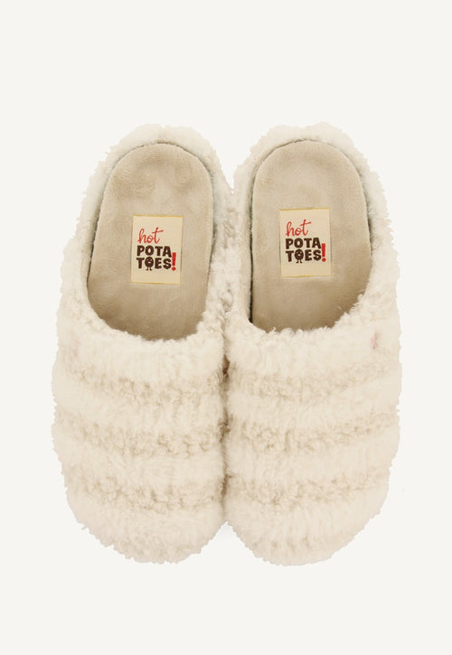 ZAPATILLAS DE CASA RAYAS PELO SKARUP
