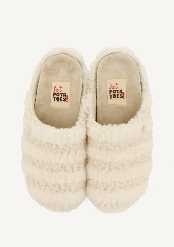 CHAUSSONS À RAYURES EN PEAU DE MOUTON SKARUP