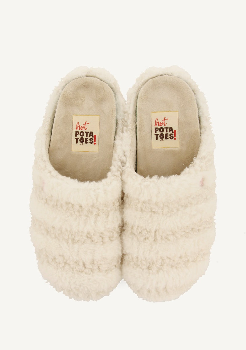 CHAUSSONS À RAYURES EN PEAU DE MOUTON SKARUP