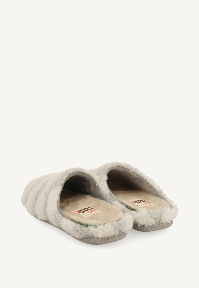 CHAUSSONS À RAYURES EN PEAU DE MOUTON SKARUP