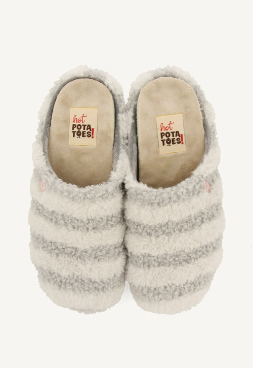ZAPATILLAS DE CASA RAYAS PELO SKARUP