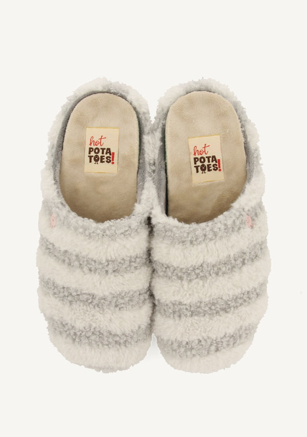 ZAPATILLAS DE CASA RAYAS PELO SKARUP
