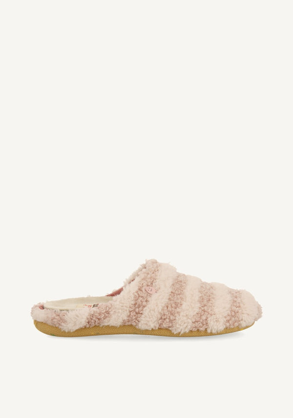CHAUSSONS À RAYURES EN PEAU DE MOUTON SKARUP
