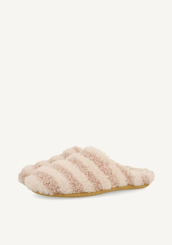 CHAUSSONS À RAYURES EN PEAU DE MOUTON SKARUP