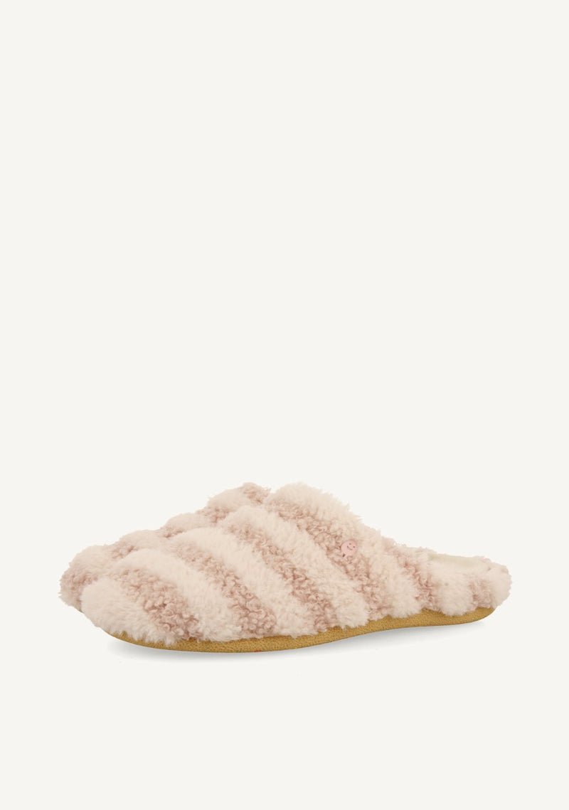CHAUSSONS À RAYURES EN PEAU DE MOUTON SKARUP