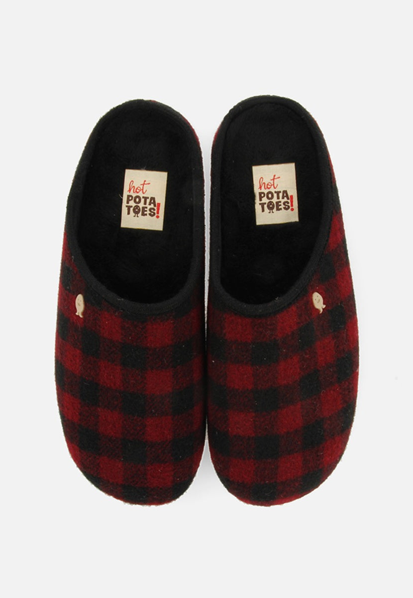 ZAPATILLAS DE CASA ESTAMPADO CUADROS SAVANNAH