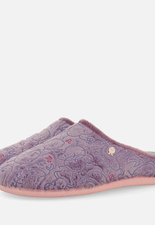 CHAUSSONS D'INTÉRIEUR EN PELUCHE IMPRIMÉ HOROSCOPE THROOP