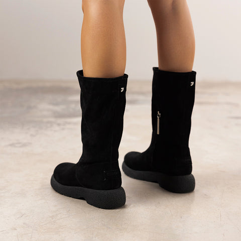 BOTAS MULTIPOSICIÓN PIEL SERRAJE CON PELO KOSSEN