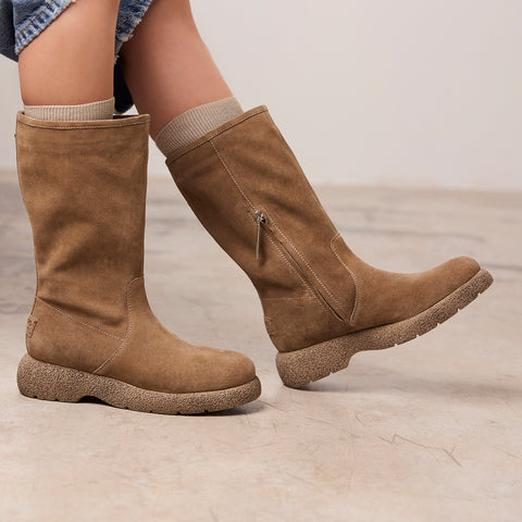 BOTAS MULTIPOSICIÓN PIEL SERRAJE CON PELO KOSSEN
