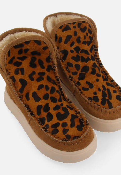 LEOPARD PRINT LEATHER AUSTRALIAN BOOTS PACECO