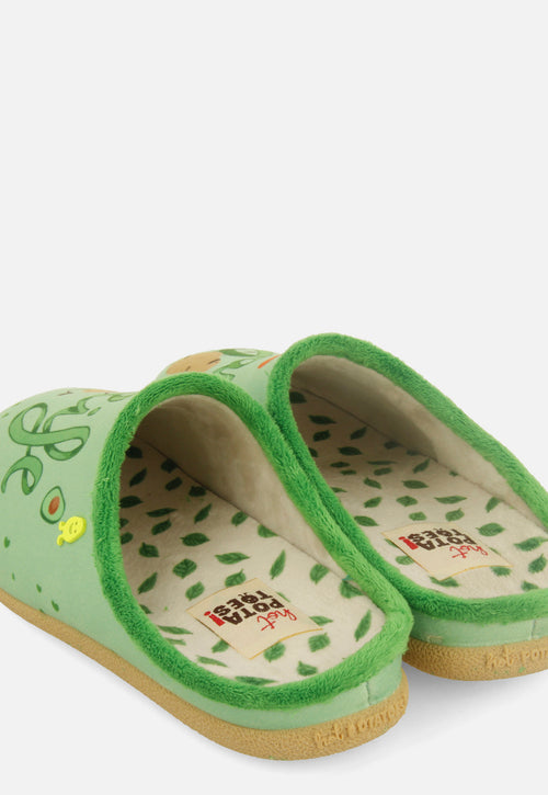 VEGAN LIFE GREEN HOUSE SLIPPERS