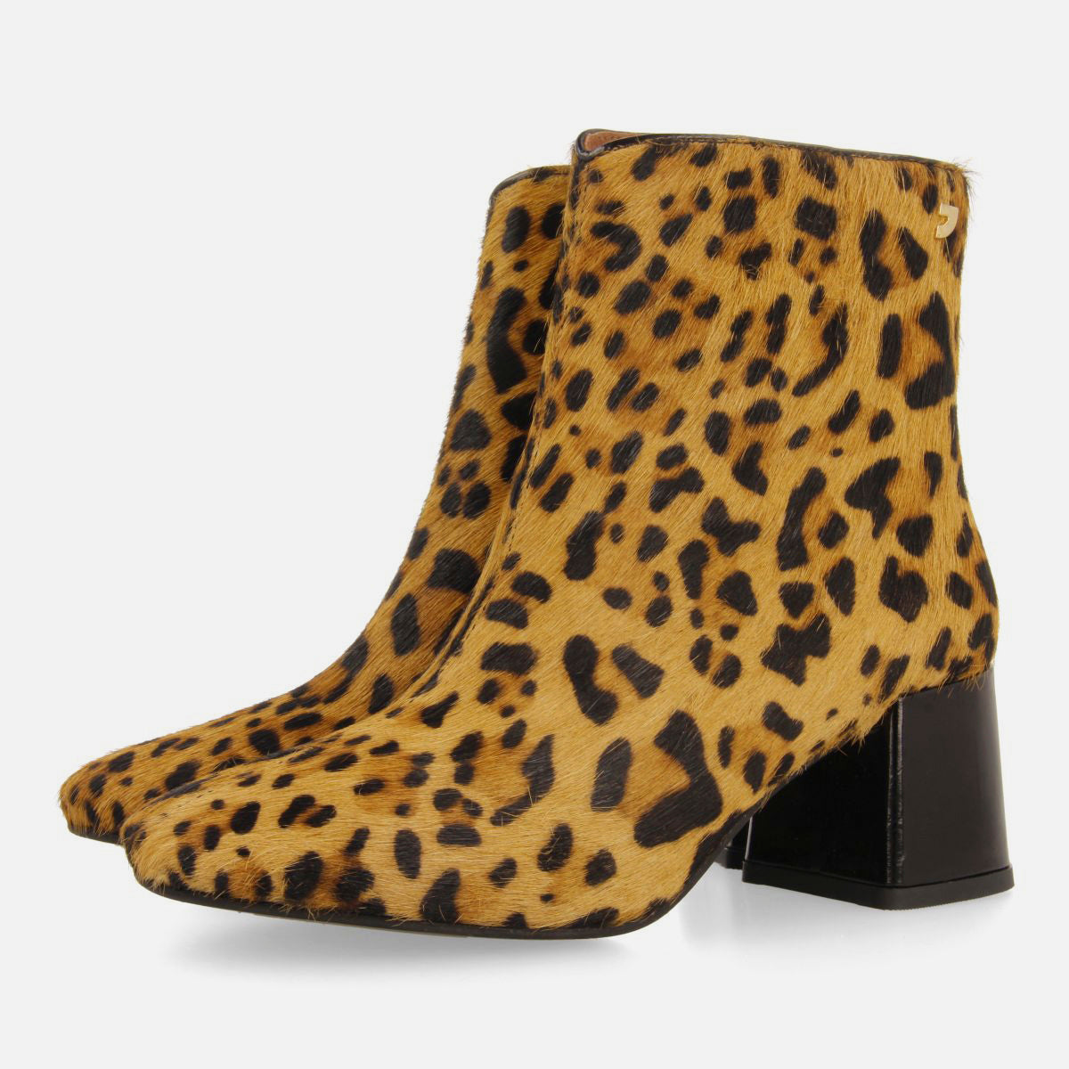 TUXEDO WOMEN'S LEOPARD PRINT ANKLE BOOTS