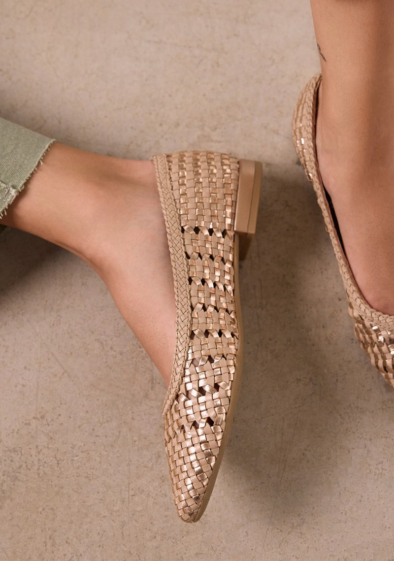 BALLERINES EN CUIR TRESSÉ BLENHEIM