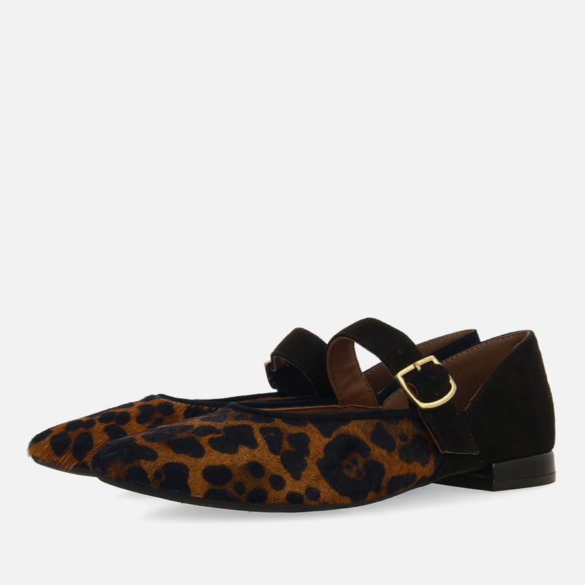 BALLERINE MERCEDITAS CON STAMPA LEOPARDO FERNITZ