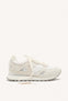 LEATHER AND LACE WEDGE SNEAKERS BEETOWN