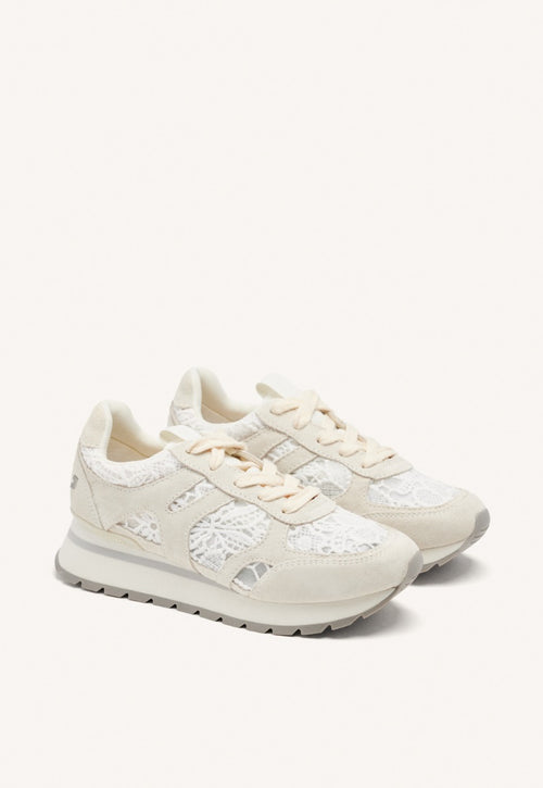 SNEAKERS CON ZEPPA PELLE E PIZZO BEETOWN