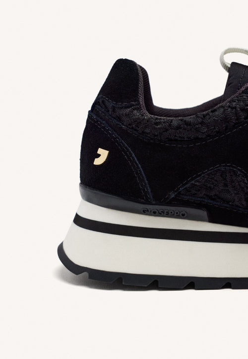 SNEAKERS CON ZEPPA PELLE E PIZZO BEETOWN