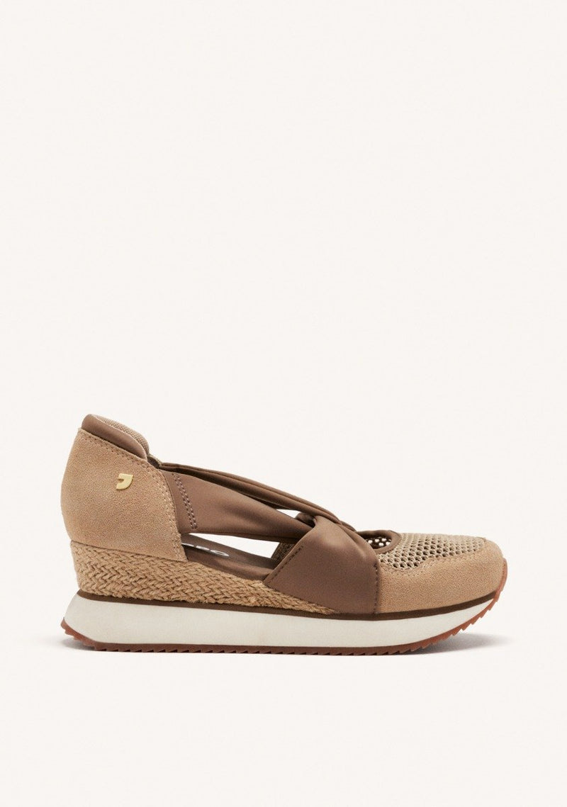 ZAPATILLAS ABIERTAS PIEL CUÑA RAFIA DARLINGTON
