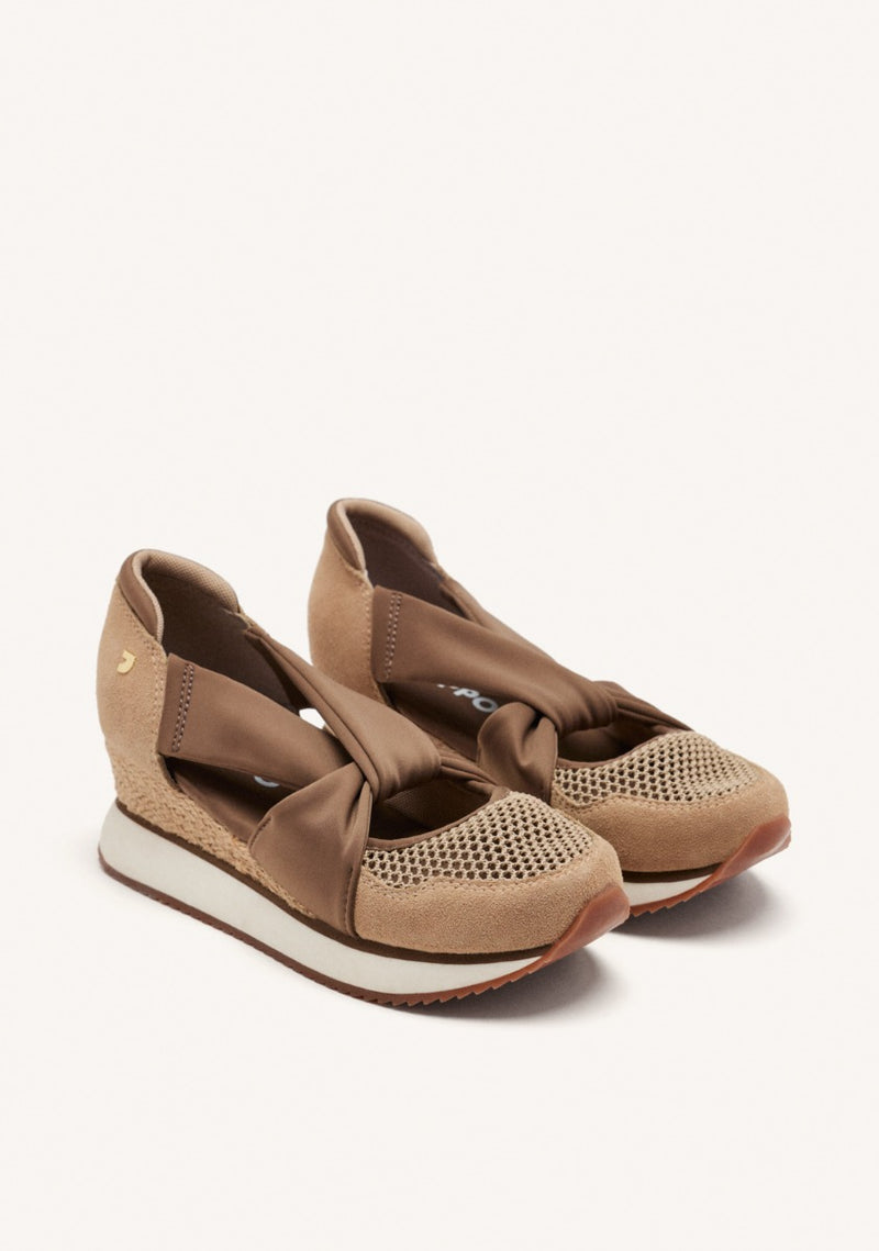 ZAPATILLAS ABIERTAS PIEL CUÑA RAFIA DARLINGTON