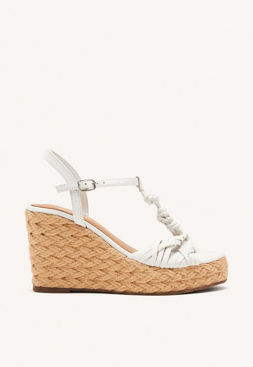 SANDALIAS PIEL CUÑA YUTE CASTINE
