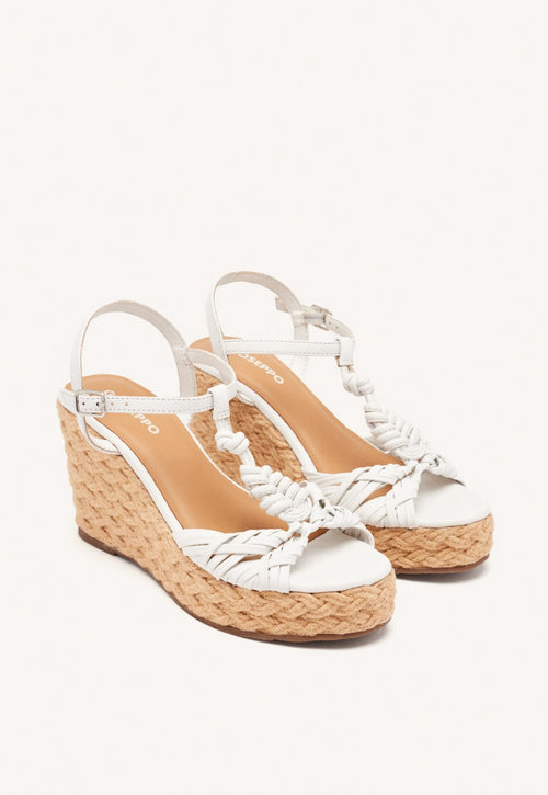 SANDALIAS PIEL CUÑA YUTE CASTINE