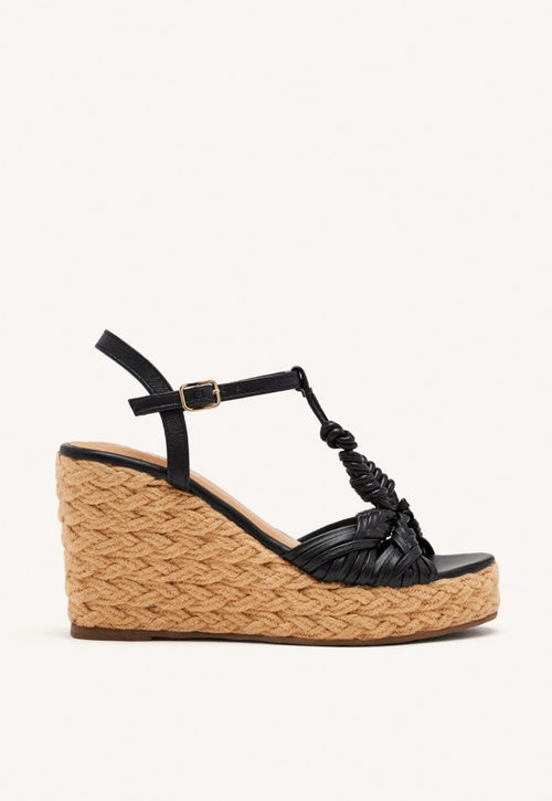SANDALIAS PIEL CUÑA YUTE CASTINE