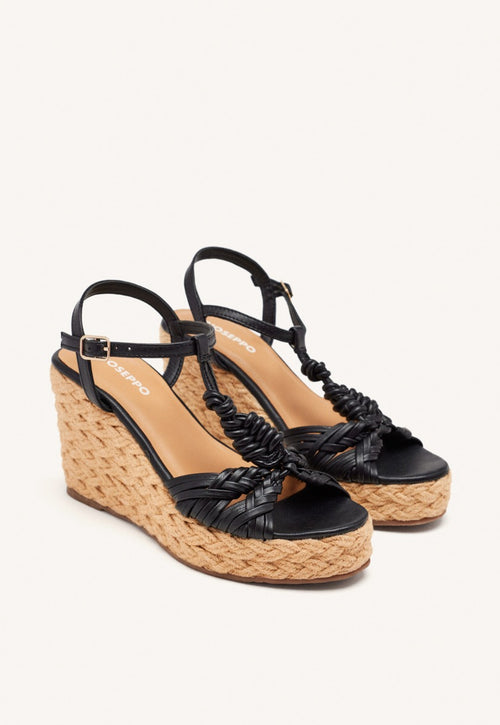 SANDALIAS PIEL CUÑA YUTE CASTINE