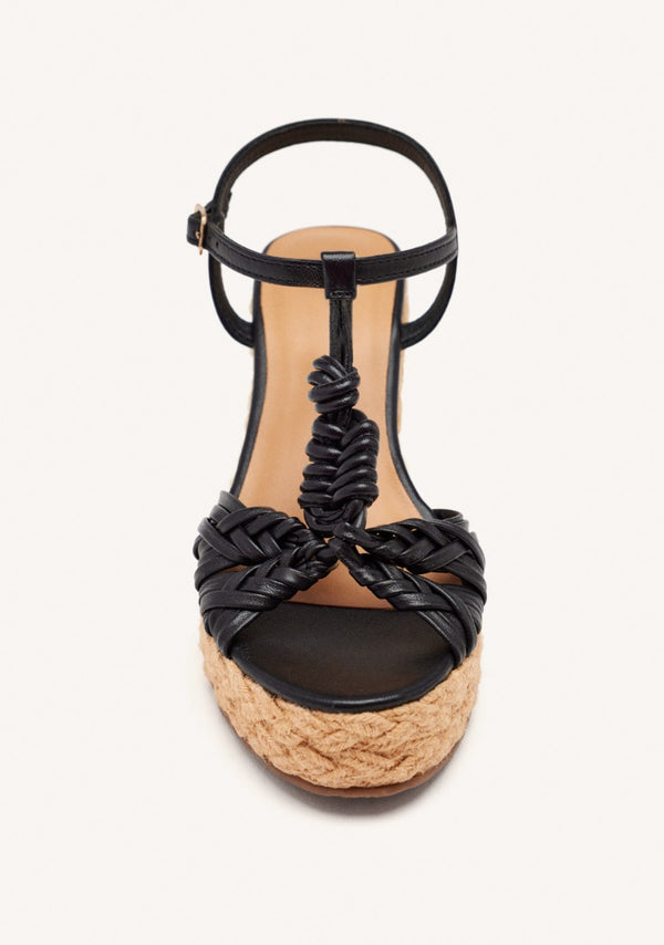 SANDALIAS PIEL CUÑA YUTE CASTINE