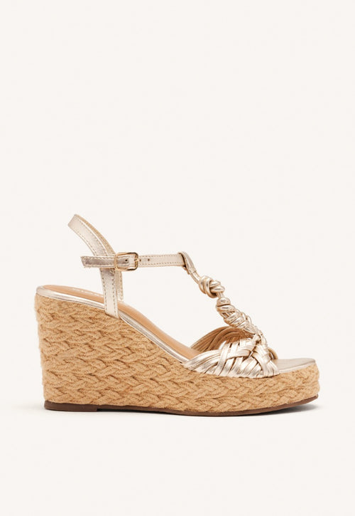 SANDALIAS PIEL CUÑA YUTE CASTINE