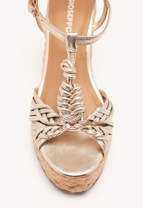 SANDALIAS PIEL CUÑA YUTE CASTINE