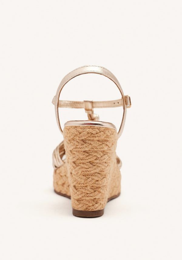 SANDALIAS PIEL CUÑA YUTE CASTINE