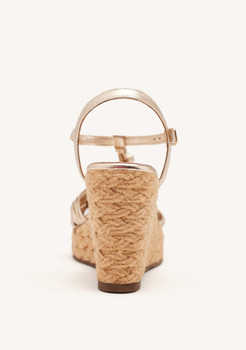 SANDALIAS PIEL CUÑA YUTE CASTINE