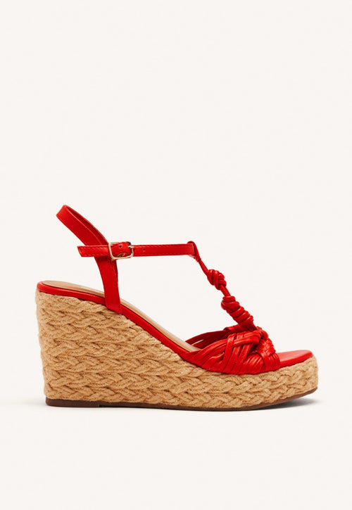 SANDALIAS PIEL CUÑA YUTE CASTINE