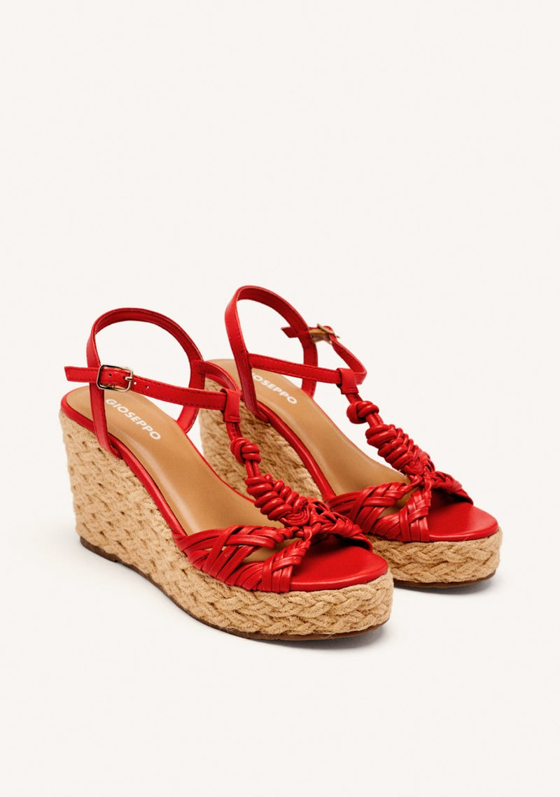 SANDALIAS PIEL CUÑA YUTE CASTINE
