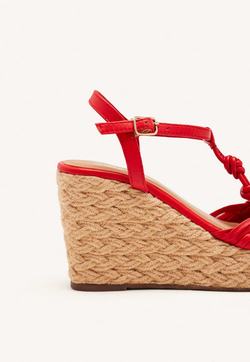 SANDALIAS PIEL CUÑA YUTE CASTINE