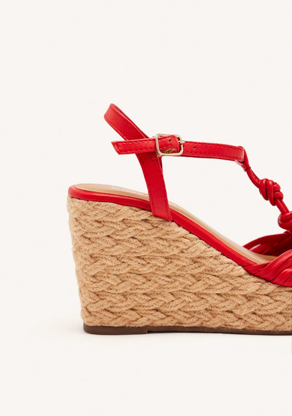 SANDALIAS PIEL CUÑA YUTE CASTINE