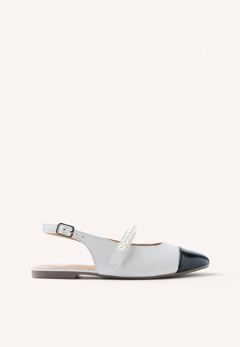 LEATHER PEARL BALLET FLATS HAWLEY