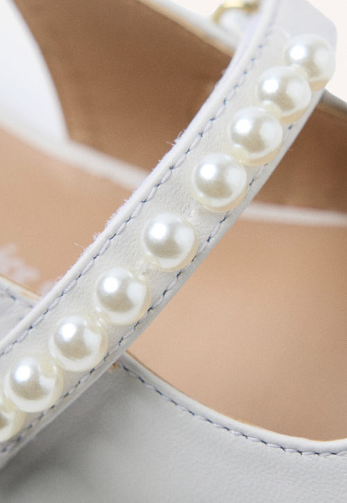 LEATHER PEARL BALLET FLATS HAWLEY