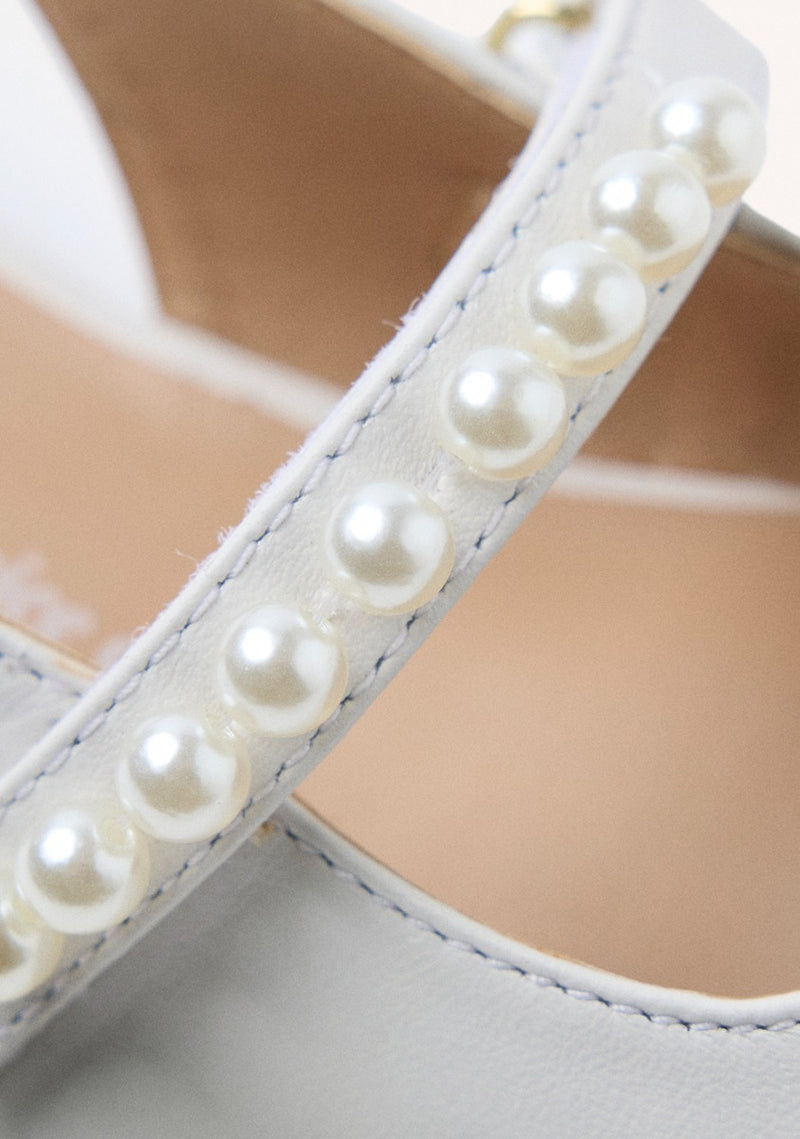 LEATHER PEARL BALLET FLATS HAWLEY