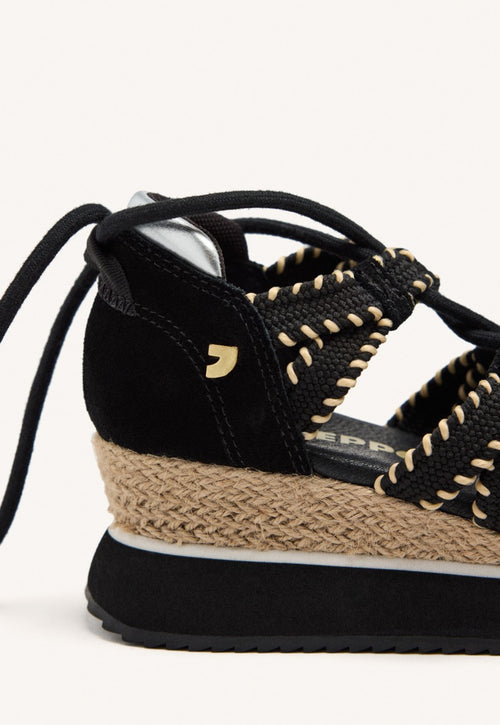 ZAPATILLAS ABIERTAS PIEL CUÑA RAFIA GRISWOLD