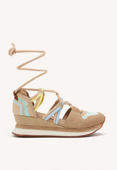 ZAPATILLAS ABIERTAS PIEL CUÑA RAFIA BRIDPORT