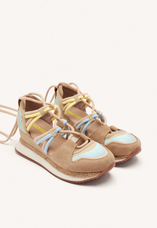 ZAPATILLAS ABIERTAS PIEL CUÑA RAFIA BRIDPORT