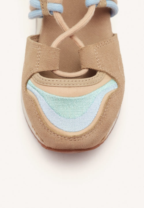 ZAPATILLAS ABIERTAS PIEL CUÑA RAFIA BRIDPORT