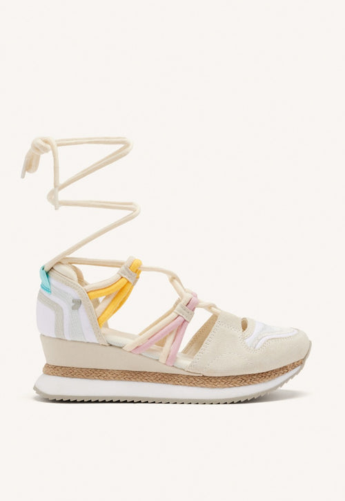 ZAPATILLAS ABIERTAS PIEL CUÑA RAFIA BRIDPORT