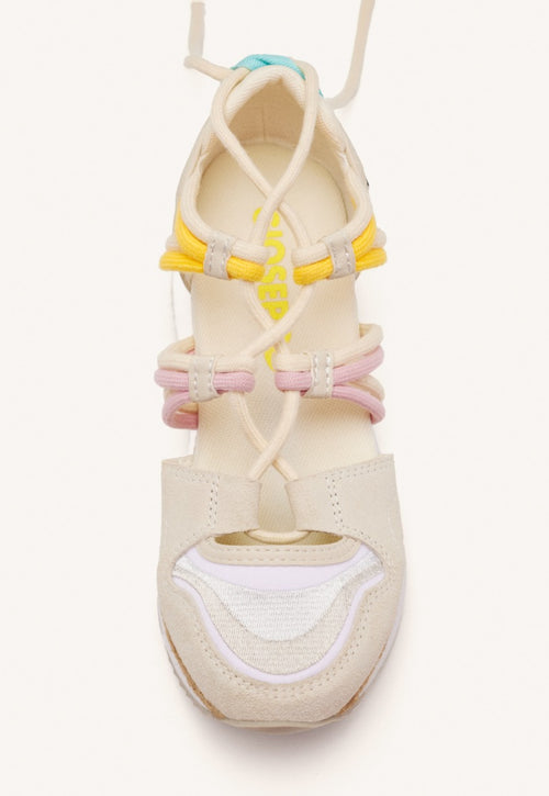 ZAPATILLAS ABIERTAS PIEL CUÑA RAFIA BRIDPORT